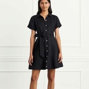 Hill house black linen Laura dress